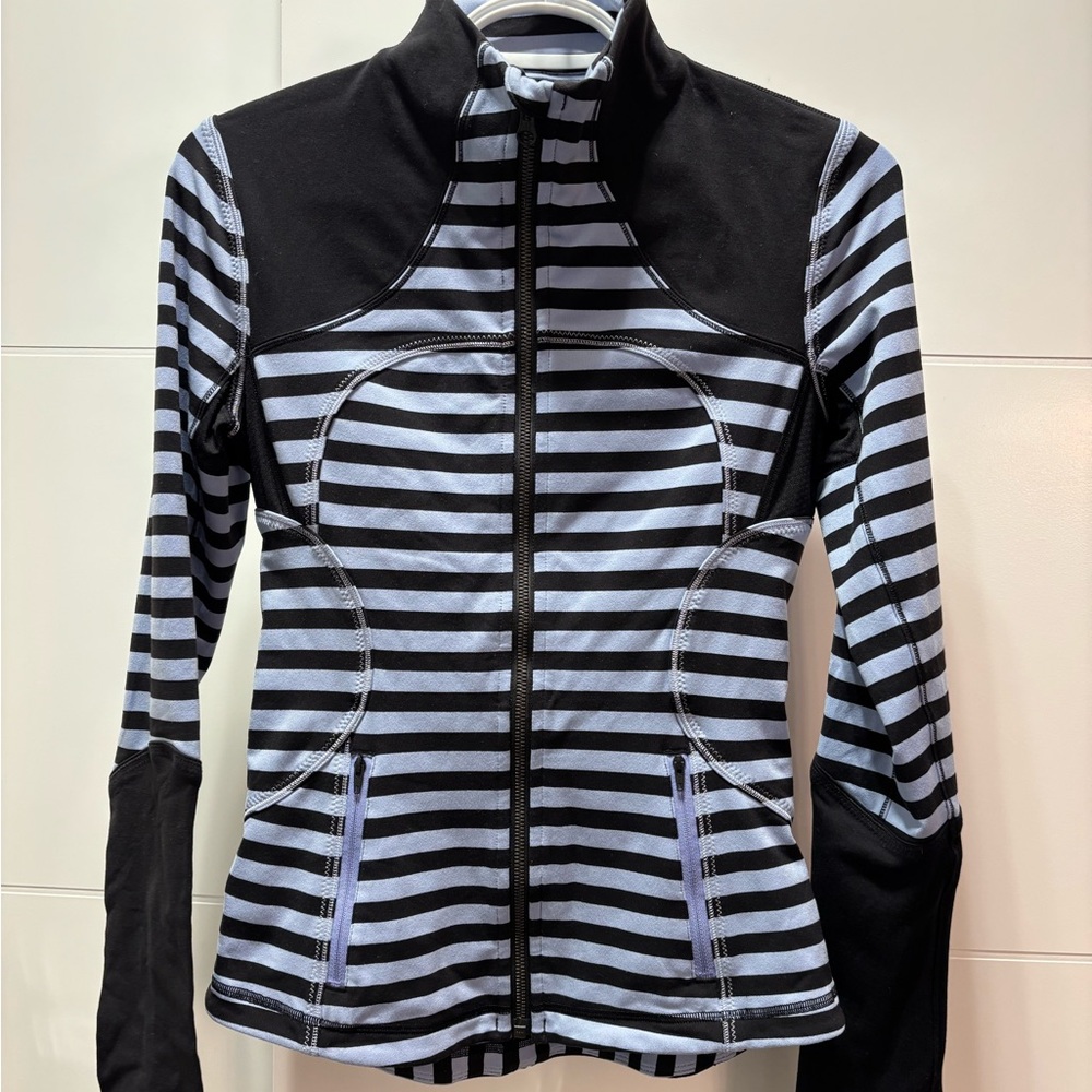 Lululemon Athletica Black and Purple Striped Jacket